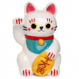 Tirelire Chat Blanc Maneki Neko Bras droit Abondance - Chat Porte-bonheur