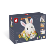 Chariot de marche Lapin multi-activités en bois – dès 12 mois Janod