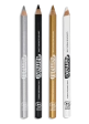 Set de 4 crayons de maquillage fins - Argent/Noir/Or/Blanc Namaki