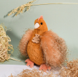 Peluche poule "Poulette" - Orange roux - 20 cm Histoire d'Ours