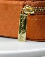 Mini boîte à bijoux de voyage Marie en velours Camel Maison Scarlett