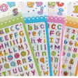 Stickers - Lettres majuscules arrondies multicolores - Majolo
