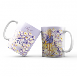 Mug Mon Amie Luce "Merci" (fleurs)