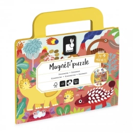 Magnéti’Puzzle Dino 24 pièces – Puzzle magnétique nomade dès 3 ans – Janod