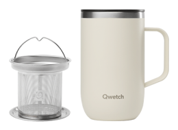 Qwetch Mug tisanière isotherme matt sable 470ml