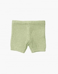 Short Vito en tricot vert sauge pour poupée 34 cm Minikane