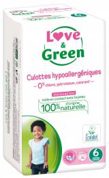 Couches culottes jetables taille 6 (16kg et +) Love and green