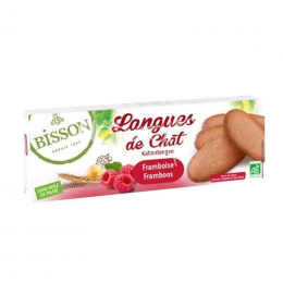 Biscuits Langues de chat Framboises 100g Bisson