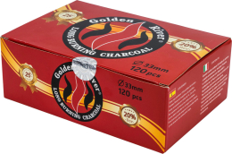 Charbon Golden River 33/120 – charbon auto-allumant 33 mm pour encens et résines