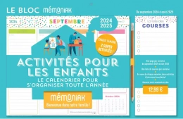 Le bloc hebdomadaire Activités pour les enfants - Grand Format Edition 2025 Editions 365 Mémoniak