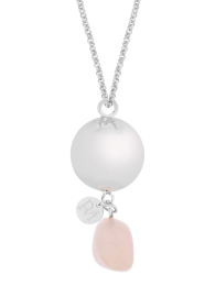 Collier Bola de grossesse Lihn Qwartz rose Proud Mama