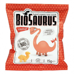 BIOSAURUS - chips de mais au ketchup BIO - 15g - vegan sans gluten