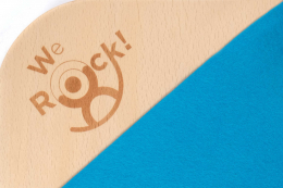WeRock Board Planche d'équilibre en bois avec rebord Feutre Okotex Turquoise