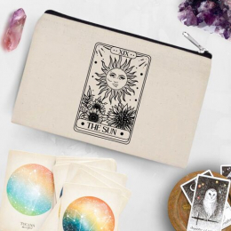 Trousse en coton 20X12cm Carte de Tarot Le Soleil Les moonettes