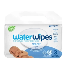Pack de 3 paquets Lingettes à l'eau jetables - WaterWipes
