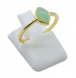 Bague Argent 925 Jade Verte Marquise