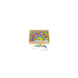 Grosses perles en bois couleur Pastel FSC