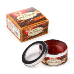 Bougie à la Cire de Soja dans Boîte en Etain Goloka - Pomme Canelle