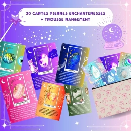 30 Cartes oracles Pierres Enchanteresses Les Moonettes