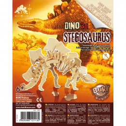 Dinosaure Stegosaurus 3D en bois à assembler Buki