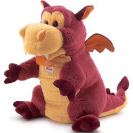 Marionnette dragon en peluche 22 x 15 x 24 cm - Trudi