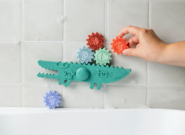 Crocodile balancier en silicone avec ventouse – jeu de bain dès 3 ans Lilliputiens