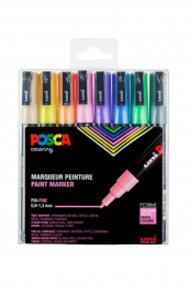 Set de 8 marqueurs Pointe fine conique PC3M Couleurs pastel Posca