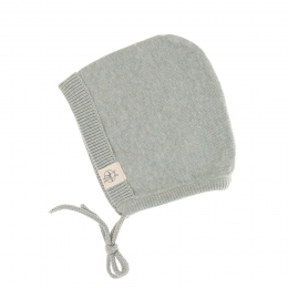 Bonnet tricoté coton bio et soie Garden Explorer Aqua gris Lassig