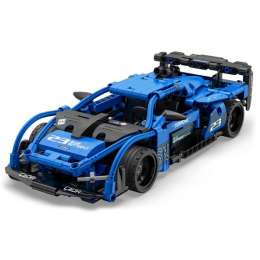 CADA Voiture de course à rétrofriction bleue 380pc Compatible Lego