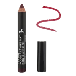 Crayon rouge à lèvres mat Bordeaux Certifié bio Avril