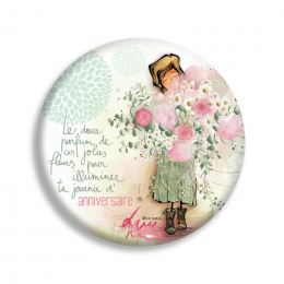 Magnet "Le doux parfum de ces jolies fleurs..." Mon Amie Luce