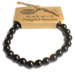 Bracelet de pierres Puissance Agate noir