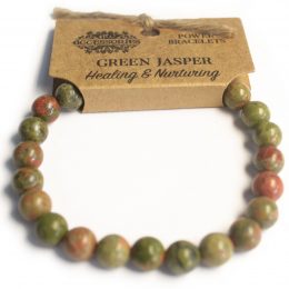 Bracelet de pierres Puissance - Jaspe vert