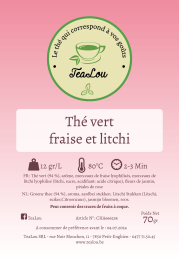 tealou - thé vert - fraise et litchi