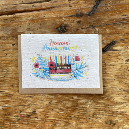 Carte à planter anniversaire - Heureux anniversaire - Les cartes de Lulu