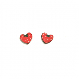 Boucle d'oreilles coeur fraise Elysta