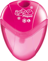 MAPED - Taille-crayon "I-GLOO" Rose - Taille-crayon pour gaucher avec réservoir transparent - 1 trou