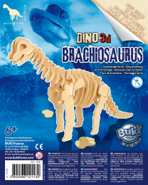 Dinosaure Brachiosaurus 3D en bois à assembler Buki