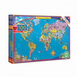 Puzzle carte du monde 100 pièces Wilson jeux