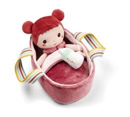 Poupée en tissu Mio 21 cm avec couffin, couverture et biberon - dès 12 mois - Lilliputiens