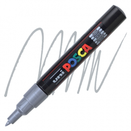 Marqueur PC1MC pointe extra-fine 0,7-1 mm Argent POSCA