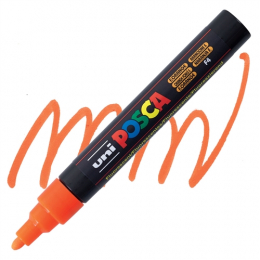 Marqueur PC5M pointe moyenne 1,8-2,5 mm Orange fluo POSCA