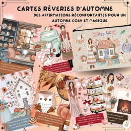 Cartes d' affirmations positives automnales Rêveries d'automne Les Moonettes