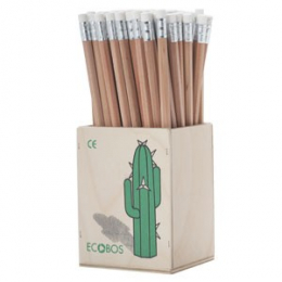 Crayon graphite hexagonale avec gomme - Ecobos