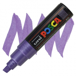 Marqueur PC8K pointe large 8 mm Violet métal POSCA