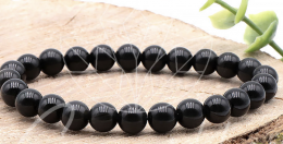 Bracelet boule 08mm Obsidienne oeil celeste A