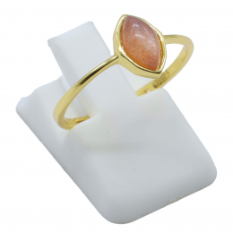 Bague Argent 925 Pierre de Soleil Marquise