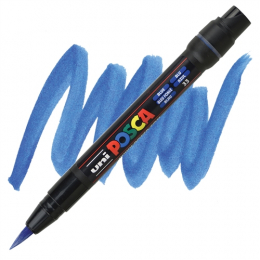 Marqueur PCF350 pointe pinceau 1-10 mm Bleu foncé POSCA