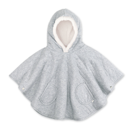 Poncho de voyage bébé Mix Grey 9-36 mois matelassé & teddy – Bemini