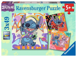 Puzzles 3x49 pièces - Jouer toute la journée Disney Stitch Ravensburger